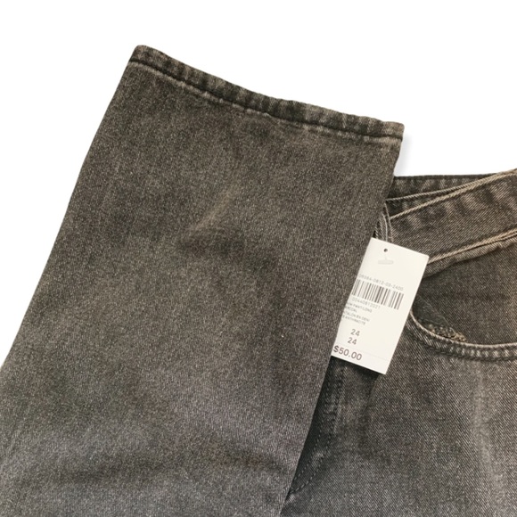 šHOST PICKšCross Button Black Wide Leg Flare Forever 21 Jeans - Picture 2 of 3